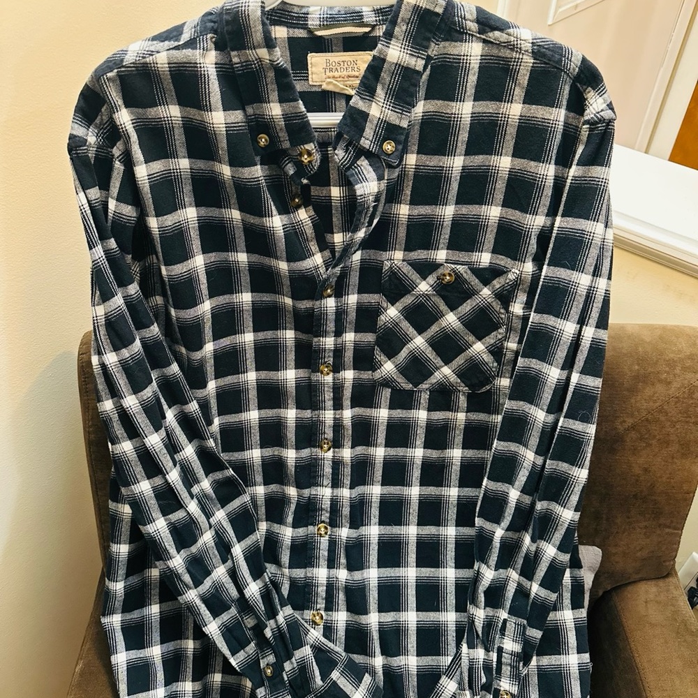 Boston Traders Plaid Button Down